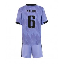 Real Madrid Nacho #6 Bortaställ Barn 2022-23 Korta ärmar (+ Korta byxor)